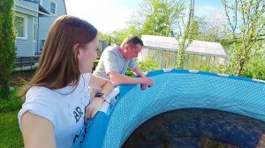 ВЛОГ Облом с землей... Чистка бассейна окончена 11 мая 2018