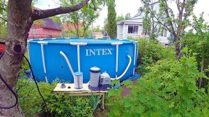 ВЛОГ Продолжаем зачистку | Каркасный бассейн Intex Metal Frame Pool 457 х 122  18 мая 2018