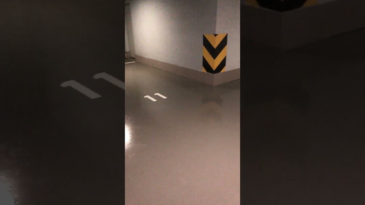 Устройство промышленных полимерных полов в подземный паркинг. смотреть онлайн