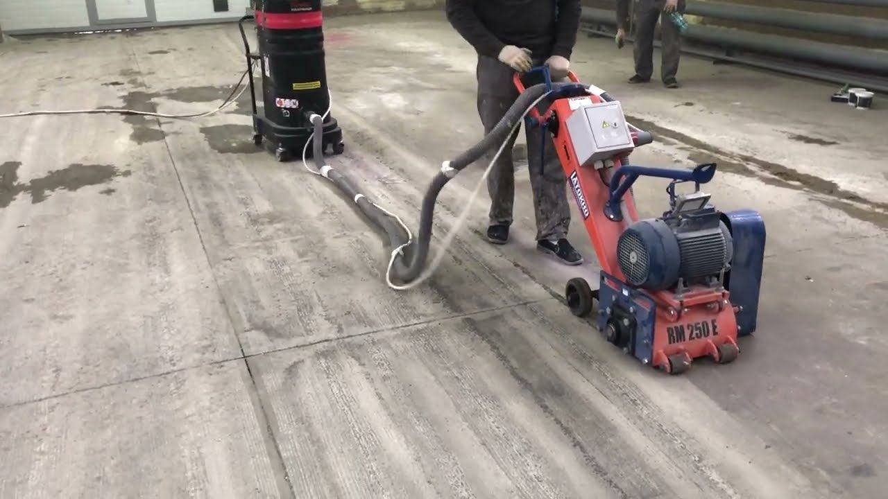 Фрезеровка бетонных полов. Демонтаж бетона. смотреть онлайн