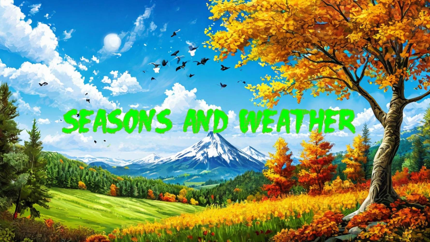 Seasons and the weather. Времена года и погода в английском языке (1) смотреть онлайн