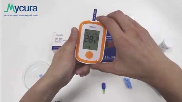 Blood glucose meter operation video-Mycura Code: MK-SY 01+ смотреть онлайн
