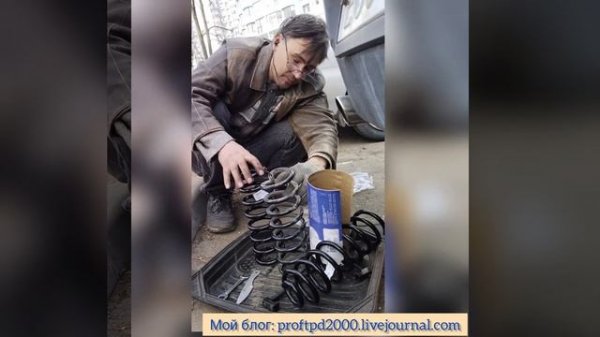 Замена задних пружин и амортизаторов на Рено Логан.