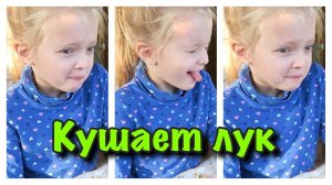 ВЛОГ Маша ест лук | Гуляем с бабой Гешей 25.09.2017