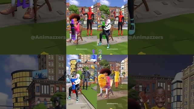 Spiderman vs Tenge Tenge vs Nuggets vs Batman - Papa one love Level ~1234 смотреть онлайн