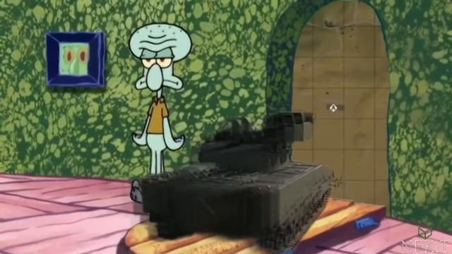 Сквидвард выгоняет кустодротов из дома / Squidward Kicking Out Bush Players From His House