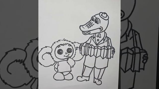 HOW TO DRAW CHEBURASHKA AND CROCODILE GENA, рисуем чебурашку и крокодила Гену смотреть онлайн
