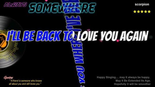 ALWAYS SOMEWHERE | SCORPIONS | karaoke version | backing track X minus