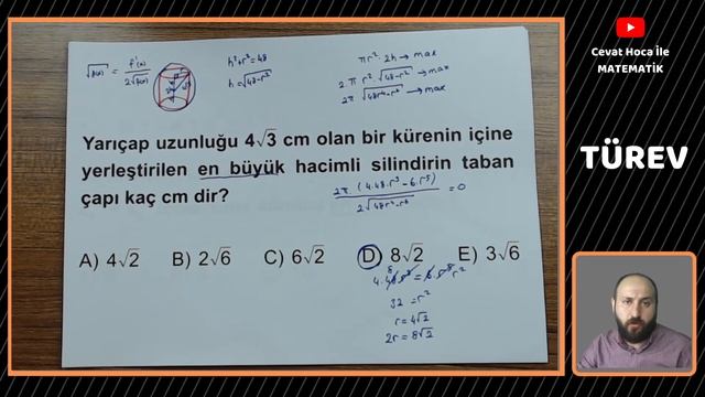 AYT Matematik - Türev -Ders 6 - Soru Çözümü смотреть онлайн