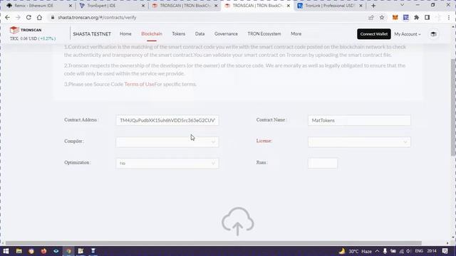 Tron Testnet | SHASTA TESTNET Deploy smart contract and Verify [hindi] смотреть онлайн