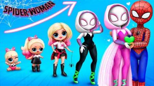 Гвен-паук растёт! 31 идея для кукол ЛОЛ