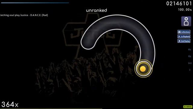 Osu! | Osu!standard | Justice - D.A.N.C.E. [Rad] {Auto} (b20190401.2)