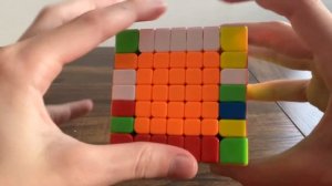 Кубик 7 на 7, собирание ребер. Часть 2./Rubik’s cube 7 on 7, solving ribs. Part 2.