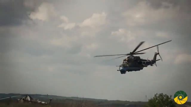 Полеты Ми-24П армейской авиации Украины смотреть онлайн