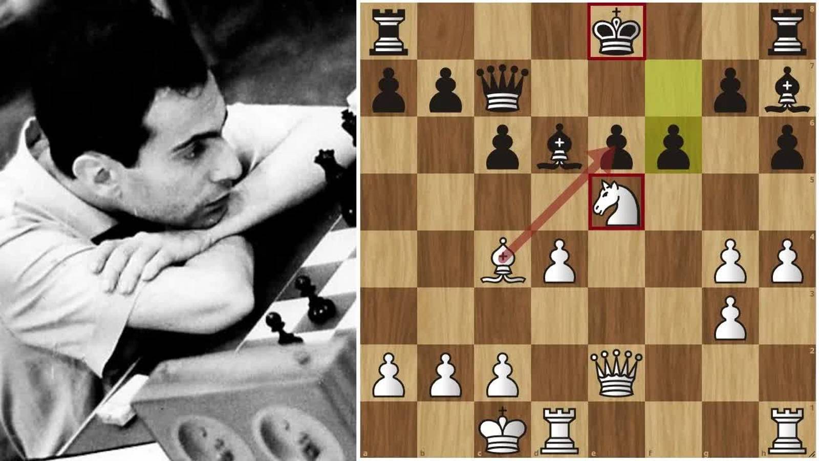 Михаил Таль жертвует ЛОШАДЬ Фюштеру! Уничтожение защиты Каро-Канн! Шахматы