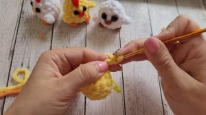 🐥Цыплёнок🐔Курочка🦉Совушка из плюшевой пряжи крючком🐥crochet chicken🐔gehäkelter Vogel