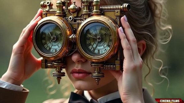 Steampunk City Retro Future AI Microfilm