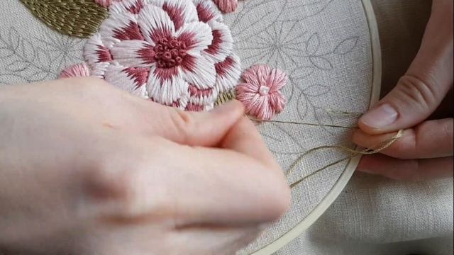 Embroidery Flowers. Embroidery For Beginners | Scarlett Pattern