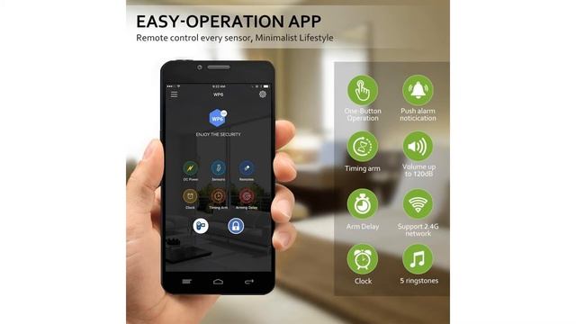 BIBENE WIFI Home Security Alarm System DIY KIT with Easy App, 2-in-1 PIR Main Panel,0-1... смотреть онлайн