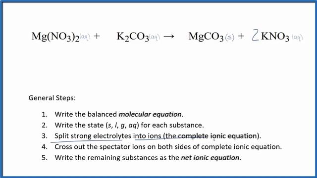 How to Write the Net Ionic Equation for Mg(NO3)2 + K2CO3 = MgCO3 + KNO3 смотреть онлайн