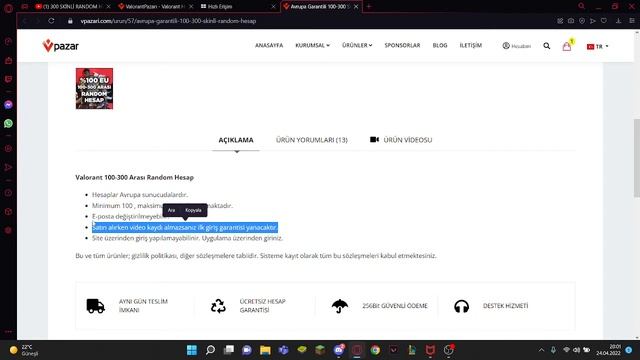 valorant'tan skinli hesap alırken dikkat edilmesi gerekenler смотреть онлайн