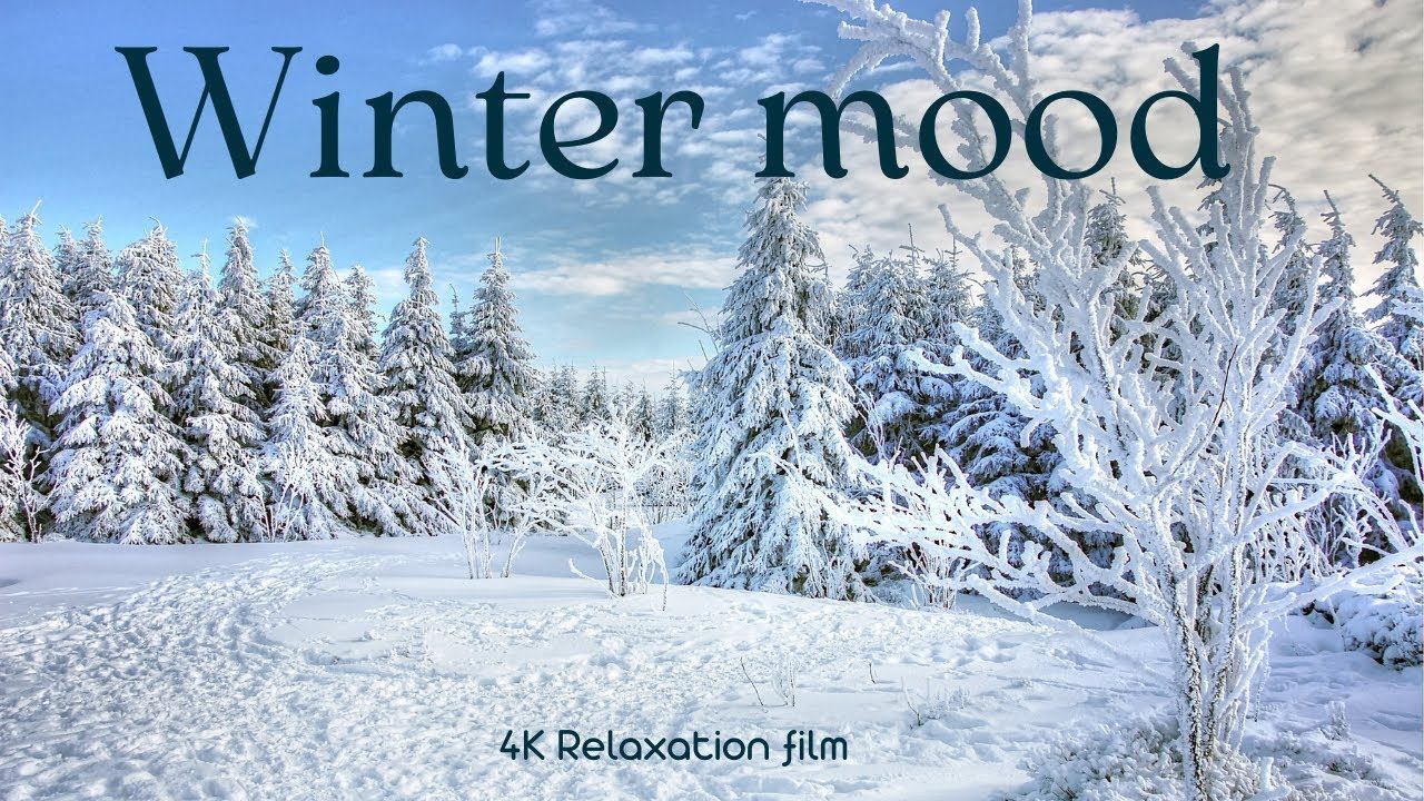 Winter mood - 4K - Relaxation Film With Calming Music with Beautiful Winter Photos смотреть онлайн