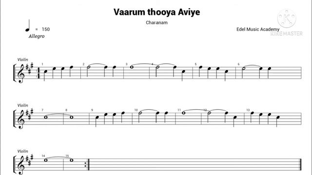 #VaarumThooyaAaviye #HolySpirit Song #Christian Song#Sheetmusic #notation #Notes with Violin смотреть онлайн
