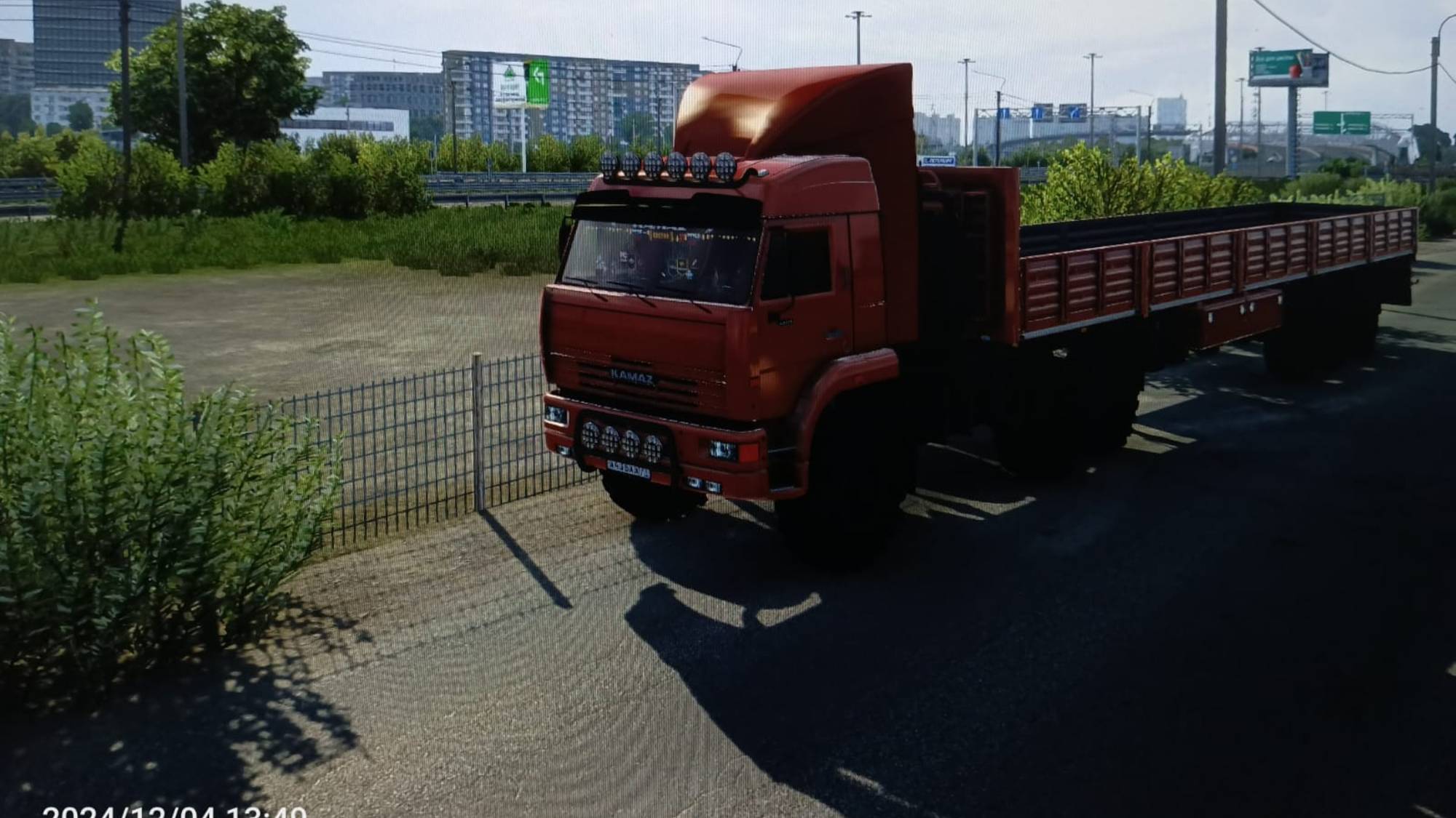 Euro Truck Simulator 2. Катаем по Rus Map на Камазе 65221 Внедорожный.