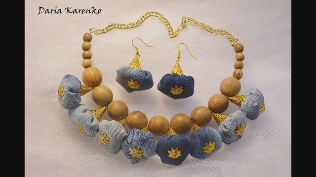 DIY Оригинальные украшения из джинсов своими руками \The Original Jewelry From Jeans