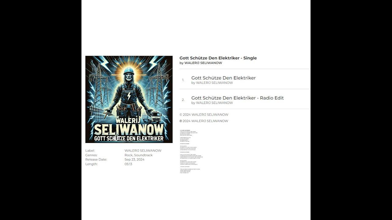 Walerij Seliwanow - Gott Schütze Den Elektriker