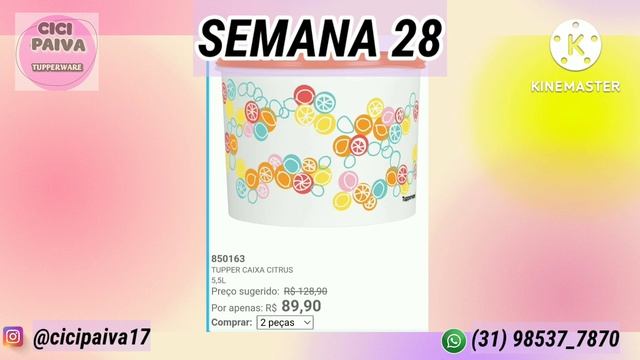OFERTAS DA HORA TUPPERWARE l SEMANA 28 l Vitrine 07 Última SEMANA смотреть онлайн