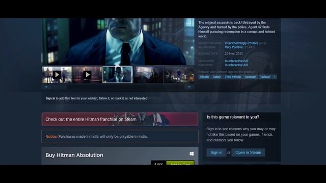 HITMAN ABSOLUTION is FREE Right Now For A Limited Time! смотреть онлайн