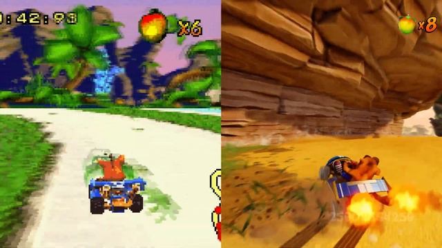 CTR: Nitro-Fueled & Crash Nitro Kart GBA Comparison | Characters & Karts смотреть онлайн