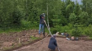 Сборка сваекрута и забивание свай. Оформление въездной группы. Участок с нуля.Часть №2.