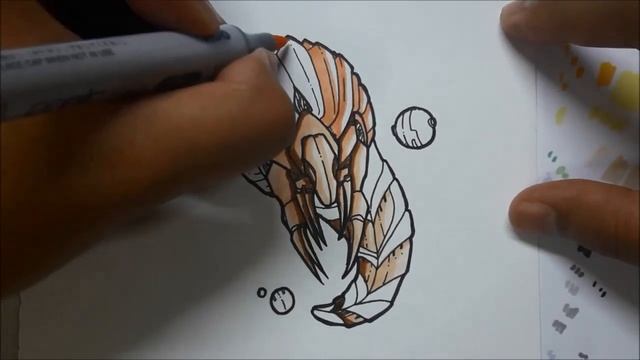 Colouring with Copic Marker | Robot Pangolin (timelapse) смотреть онлайн