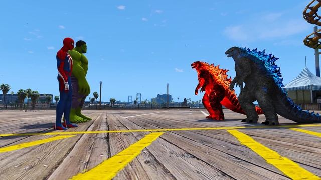 Godzilla Fire VS Hulk & Godzilla Ice VS Spider-Man PS4 смотреть онлайн