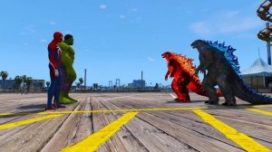 Godzilla Fire VS Hulk & Godzilla Ice VS Spider-Man PS4