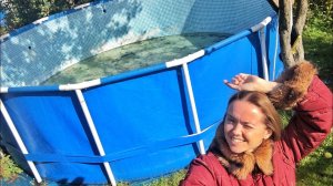 ВЛОГ Разбираем БАССЕЙН на ДАЧЕ на ЗИМУ / КОСО СМОТРИТ на УЧИТЕЛЯ 21.09.2019