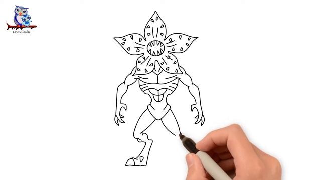 How To Draw Demogorgon Stranger Things - Tutorial смотреть онлайн