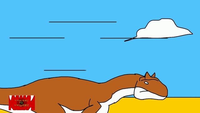 аллозавр против тираннозавра( анимация)