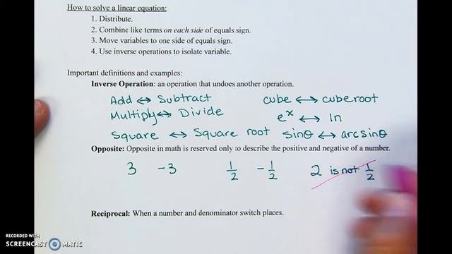 M3H 0.1 Solving Linear and Literal Equations смотреть онлайн