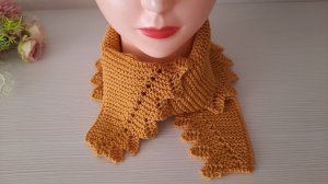 БАКТУС  горчичный с крупным зубчатым краем. // Подробный МК.//