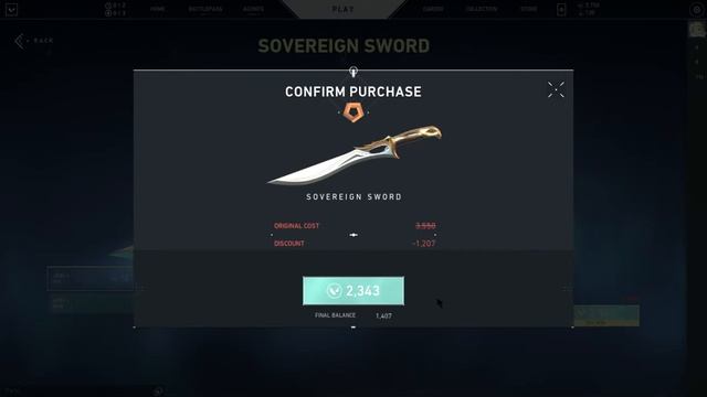 I BOUGHT MY NEW SOVEREIGN SWORD in valorant' смотреть онлайн