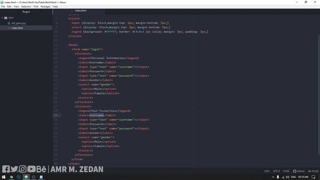 [ تعلم Html ] درس #21 - شرح إنشاء نموذج وتطبيق كل ما تعلمته في الدروس السابقة