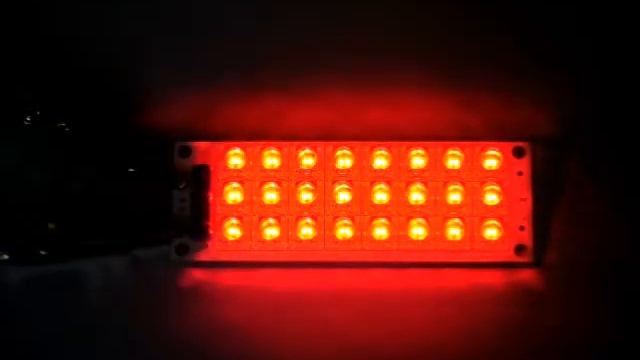 Red LED Bank - 24 High Bright LEDs - 12v 160mA 2W смотреть онлайн