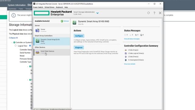 Configuración RAID del HP Proliant DL360 Gen9 Dynamic Smart Array B140i смотреть онлайн
