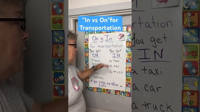 In vs On 4 Transportation#easyenglish#grammar#englush#esl#teach смотреть онлайн