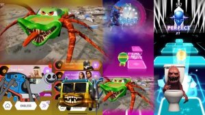 Spider cartoon thomas vs Bus eater vs McQueen eater vs Toilet monster Edm Rush