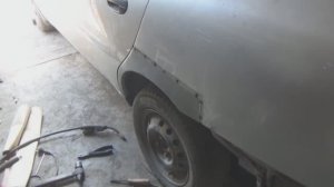 Daewoo Lanos ремонт заднего подкрыльника и арки крыла
