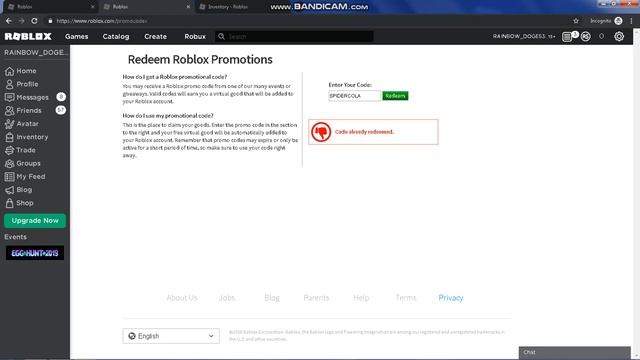 Roblox = NEW PROMO CODE FOR THE SPIDER COLA смотреть онлайн